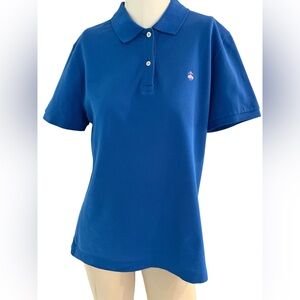 Brooks Brothers Women’s Short Sleeve Blue Performance Polo Original Fit Size L